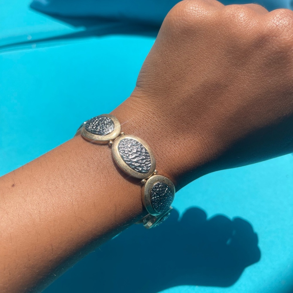 Brand New Gold and Silver Stretch Bracelet